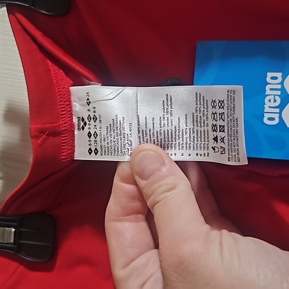 arena Boys' Board Jammer SWIMSUIT: RED: NEW WITH TAGS: SIZE 24 - Picture 6 of 11
